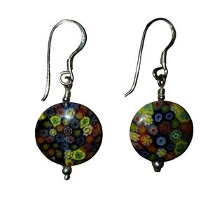 Glass Floral Earrings